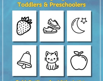 50 Preschool Coloring Printables, Toddler Coloring, Toddler Activities, Rainy Day Activities, Nursery Coloring, Kids Simple Coloring Sheets