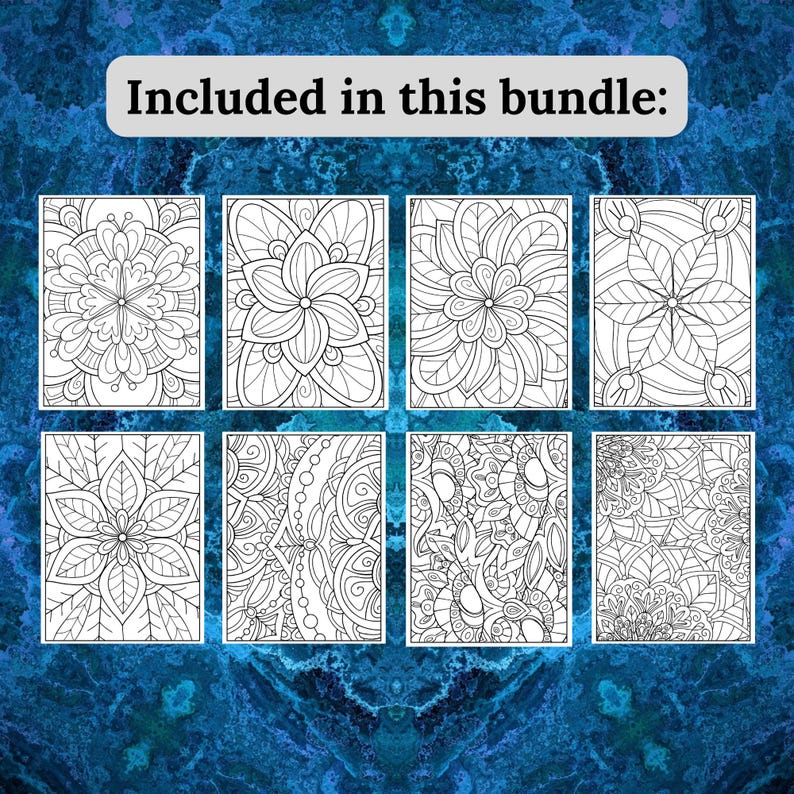 2 Mandala Coloring Books For Adults With 24 Colored Pencils - Stress Relief & Anxiety Reduction Art Set