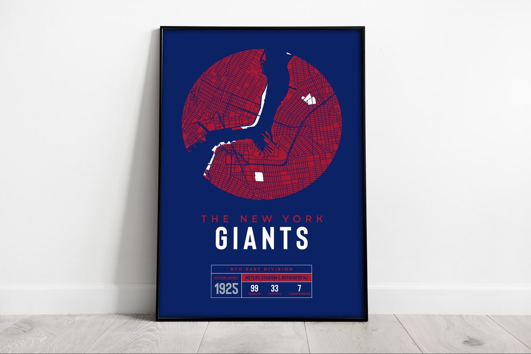 New York Giants Poster Football Wall Art NFL Print Sports Home Decor — free download