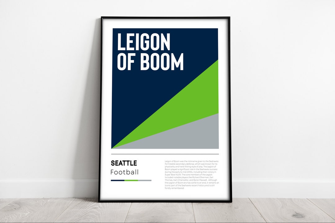 Seattle Seahawks Poster NFL Iconic Print Seahawks Fan Gift Football Wall Art Sports Home Decor ...