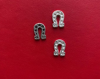 Horseshoe Solderable Casting | Sterling Silver Horseshoe Adronment | Head of Grain Embellishment | Western Jewelry Casting 925