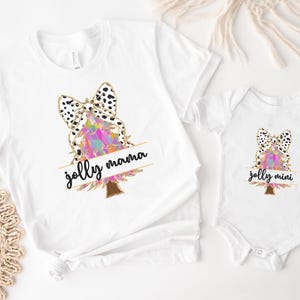 Jolly Mama and Mini Christmas  Shirts, Mommy and Me Shirts,  Christmas Gift, Christmas Mama Tee, Christmas Toddler Tee, New Mom Shirt