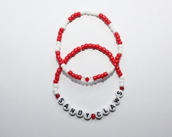 Pulsera de cuentas Sandy Claws apilada / Pesadilla antes de Navidad