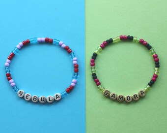 Pulsera apilable de cuentas de Gamora y Nebula