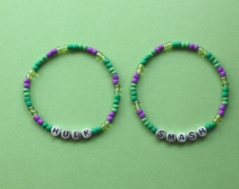 Pulsera apilable con cuentas Hulk Smash