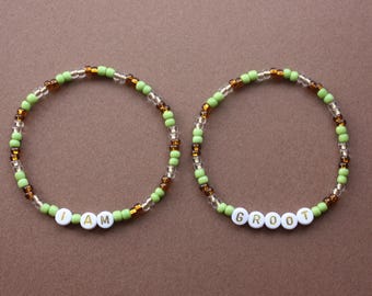 Pulsera apilable de cuentas "Soy Groot"