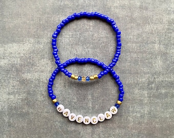 Pulsera de cuentas de Ravenclaw apilada / Harry Potter