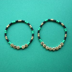 God of Mischief Beaded Bracelet Stack