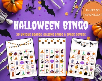 Halloween Bingo - 20 unique boards