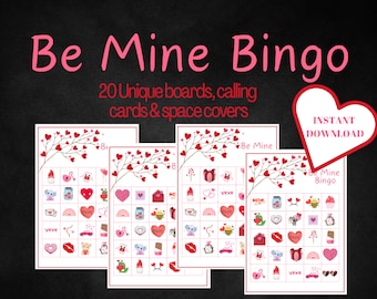 Be Mine Bingo - 20 unique board - Valentine's Day