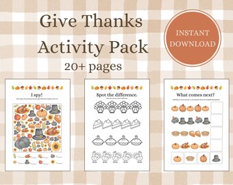 Give Thanks Activity Pack