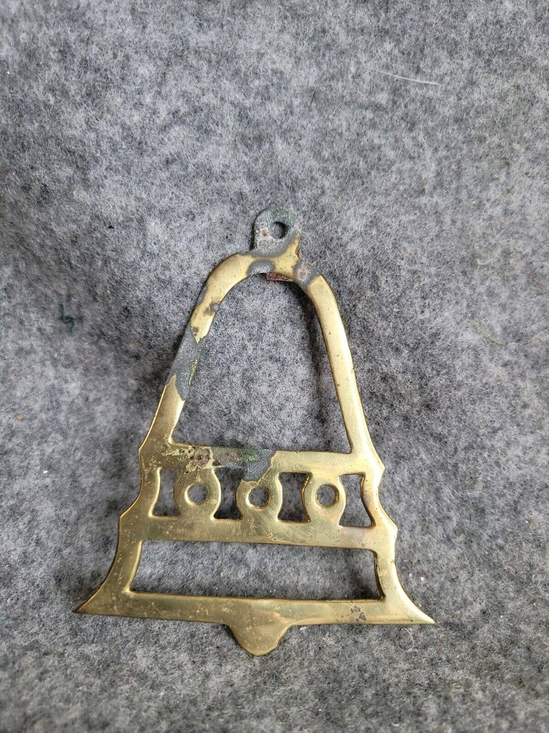 Vintage Solid Brass Bell Hanging Ornament Christmas Decoration Etsy