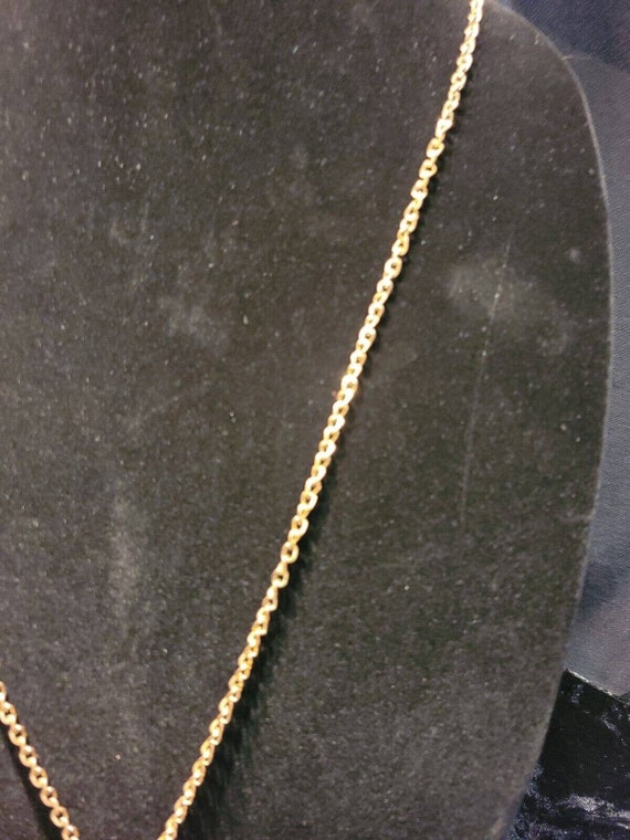 Vintage Gold Tone Pendant Chain Tassel Medallion … - image 4