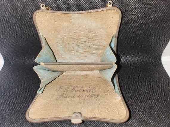 Beautiful vintage signed metal purse from 1913--a… - image 3