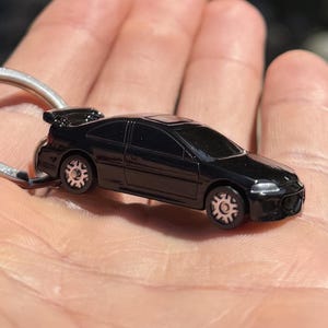 Honda Civic Si EJ1 Keychain Black Keyring Accessories Mini JDM Car Charm