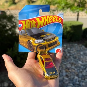 Honda Civic Si Keychain, Gold Honda Civic Keyring, Honda Civic Accessories