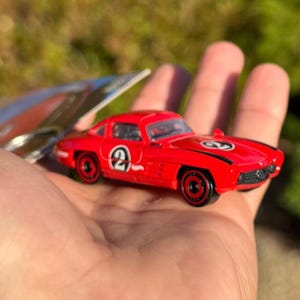1954 Mercedes 300 Keychain, Red 1954 Mercedes Benz 300 SL Keyring, Old Vintage Mercedes Charms, 1950s Mercedes Key Chain