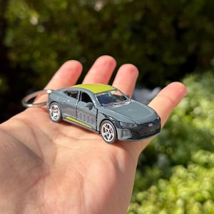 Grey Audi Keychain, Audi E-Tron GT Keyring, Audi Charms