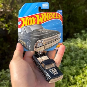 Chevy C10 Keychain, Black 1967 C10 Chevrolet Keyring, Chevy Truck Charms