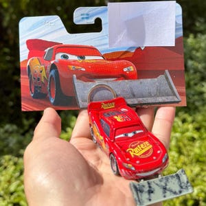 Lighting McQueen Keychain, Pixar Lightning McQueen Cars Keyring , Disney Cars Charms, Lightning McQueen Plow Key Chain