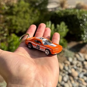 Dodge Challenger Schlüsselanhänger, Orange Herausforderer Schlüsselanhänger