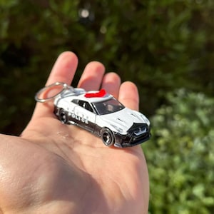 Nissan GTR Keychain, Police Nissan GTR Key Chain, GT-R Keyring, Nissan R35 Accessories