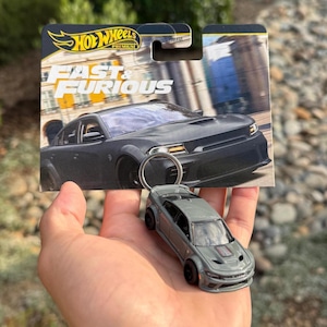 Dodge Charger Keychain, Grey Charger Keyring