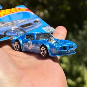 Pontiac Firebird Keychain, Blue 1970 Pontiac Firebird Keyring, 1970s Vintage Convertible Charms