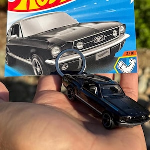 1967 Mustang Keychain, Black Ford Mustang Keyring, Shelby GT500 Accessories, Mini Scale Car Charms
