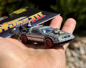 Back to the Future Part III DeLorean Keychain, Time Machine Movie Charm