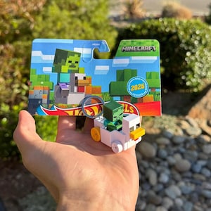 Minecraft チキンジョッキーキーチェーン、Minecraft 映画キーチェーン、Minecraft ホットホイールキーリング、Minecraft ギフトアイデア