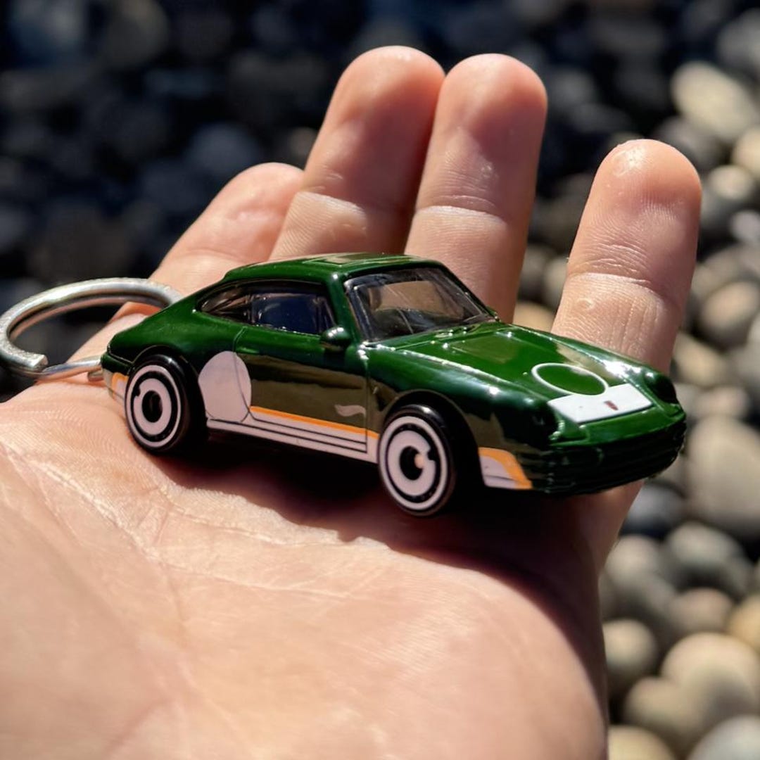 1971 Porsche 911 Keychain, Green Mini Scale Car Charm - Etsy