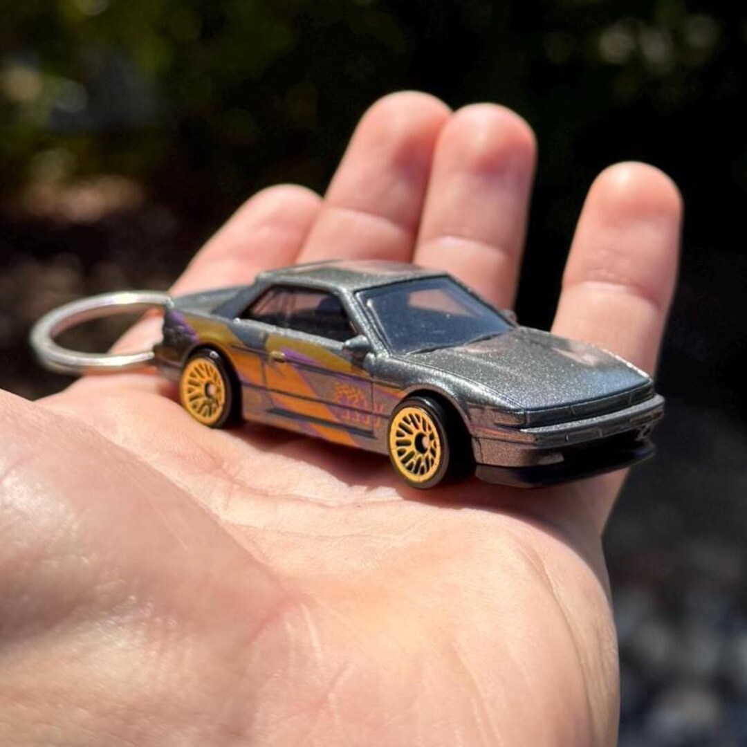 Nissan Silvia Keychain, Grey Nissan Silvia S13 Keyring, 1980s Dark Gray ...
