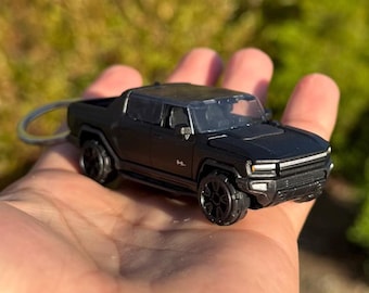 Llavero Hummer EV, llavero de camión eléctrico negro mate