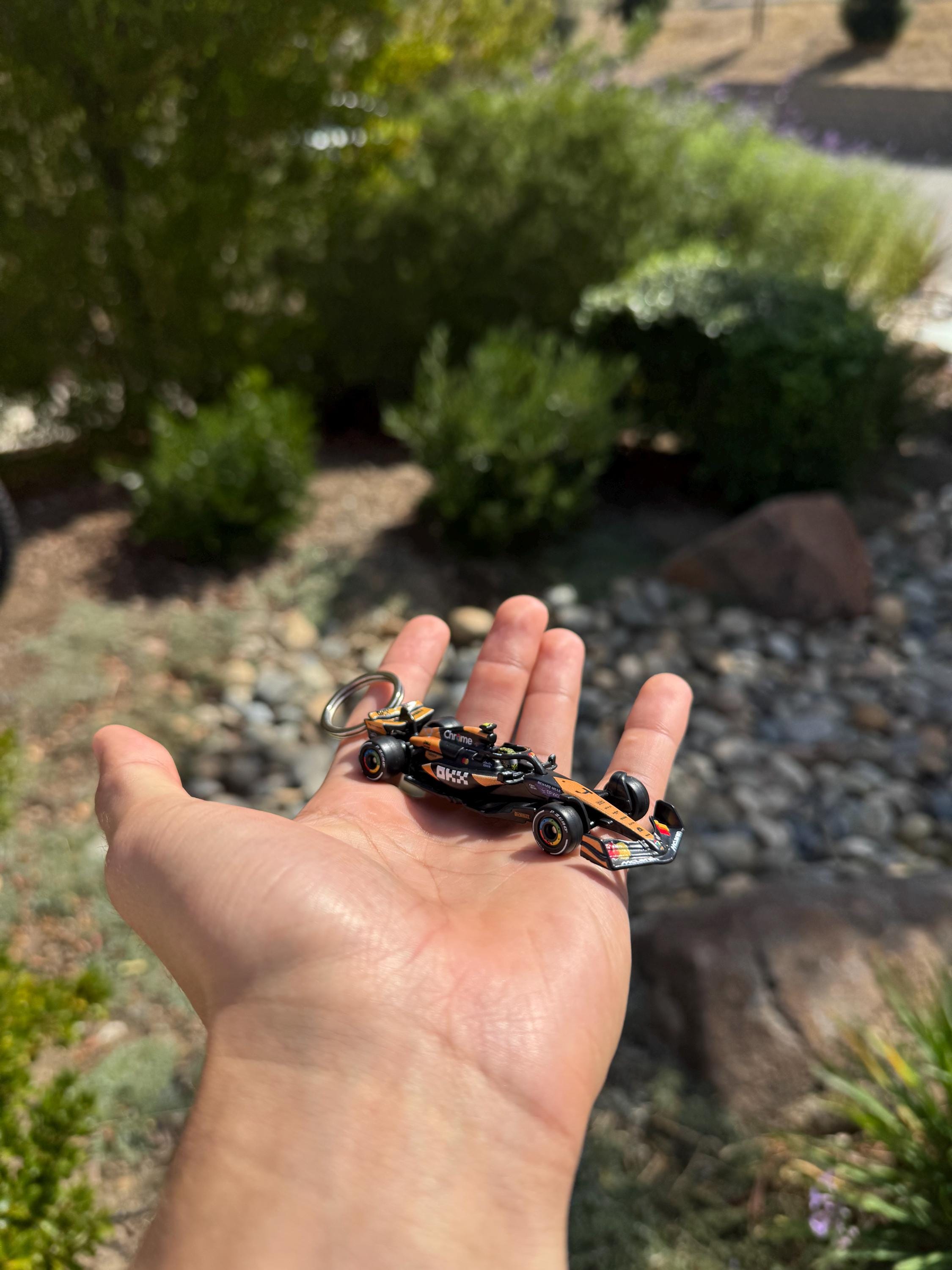 Mclaren F1 Team Keychain: Orange Chrome Race Car Charm - Etsy