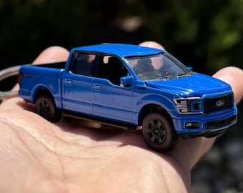 Ford F150 Blue Keychain Mini Scale F-150 Truck Keyring Charms
