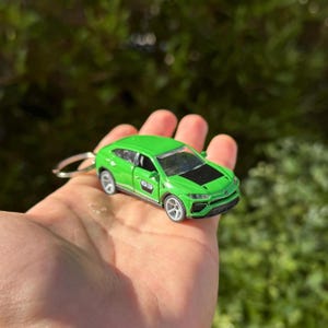 Lamborghini Urus Keychain, Lime Green Lambo Keyring, Lamborghini Accessories