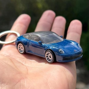 Portachiavi Porsche 911 Targa 4, portachiavi Porsche 911 Targa 4 blu, ciondoli Porsche