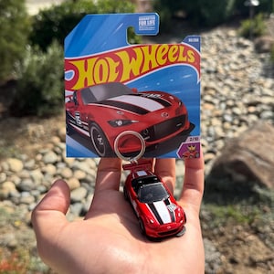 Miata Keychain, 2015 Mazda MX-5 Accessory, Red Miata Keyring, JDM Gift Ideas for Men, MX5 Key Chain, MX 5 With Spoiler Mini Car Charm