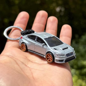 Silver 2016 Subaru WRX STI Keychain, Rally DNA Keyring
