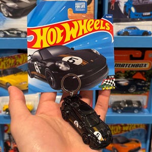 Porsche 911 GT3 RS Keychain, Black Porsche Keyring, Porsche 911 Charms