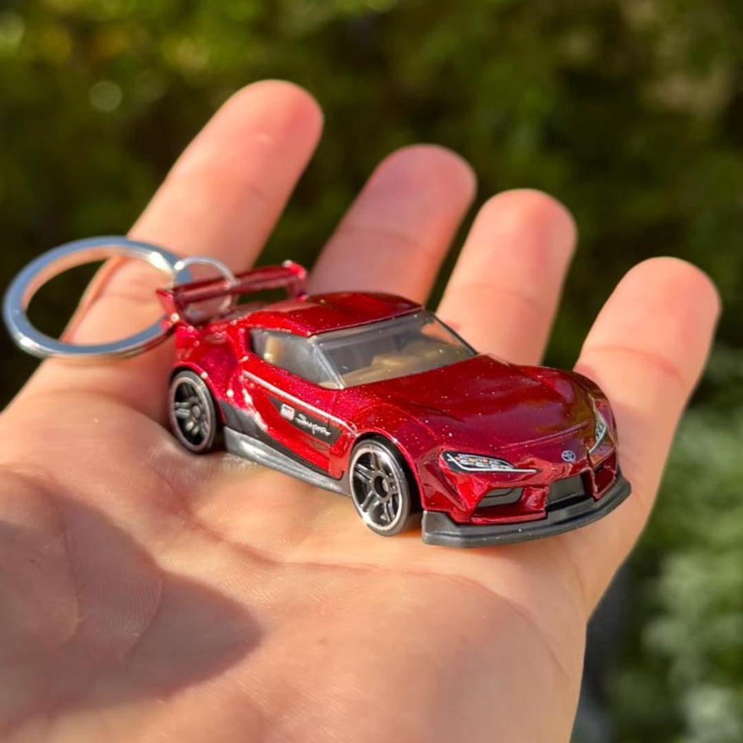 Toyota Supra Keychain: Red Sports Car Keyring - Etsy
