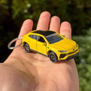 Lamborghini Urus Keychain, Yellow Lambo Keyring, Lamborghini Charms