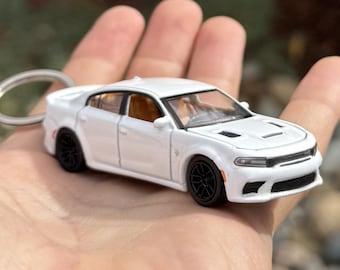 2021 Dodge Charger SRT Hellcat Redeye White Keychain
