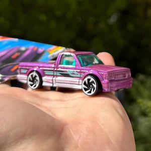 1991 GMC Truck Keychain, Purple &#39;91 GMC Syclone Keyring, Vintage Mini Scale Truck Charms