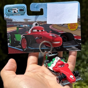 Franchesco Cars 2 Keychain, Pixar Lightning McQueen Cars Keyring , Disney Cars Charms, Franchesco Cars 2 Key Chain