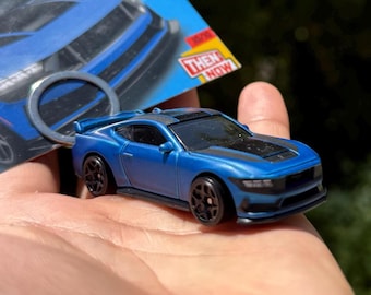 Mustang Keychain, Blue 2025 Mustang Keyring, Blue Mustang Charms