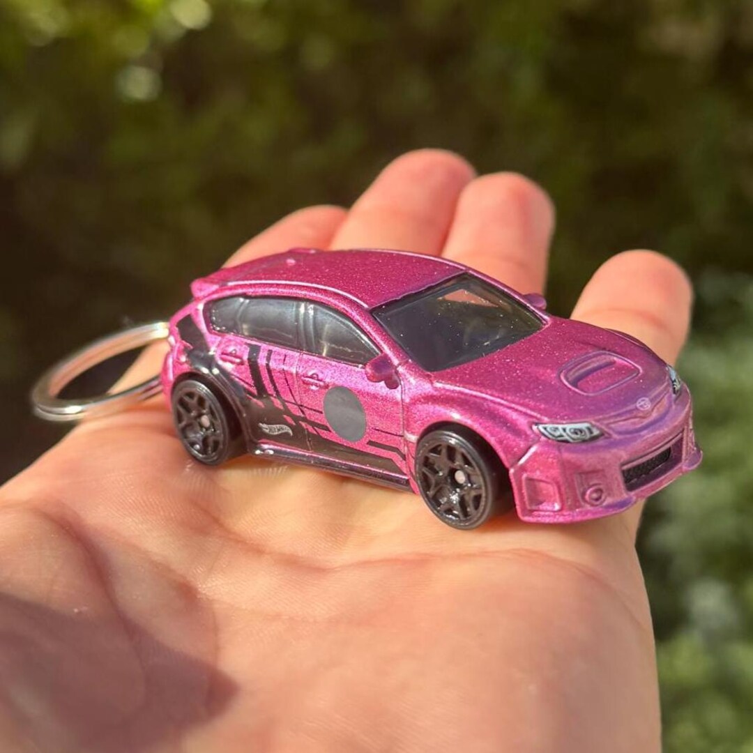 Subaru Rally Key Ring Pink Subaru WRX STI Keychain, Rally Car Charm - Etsy