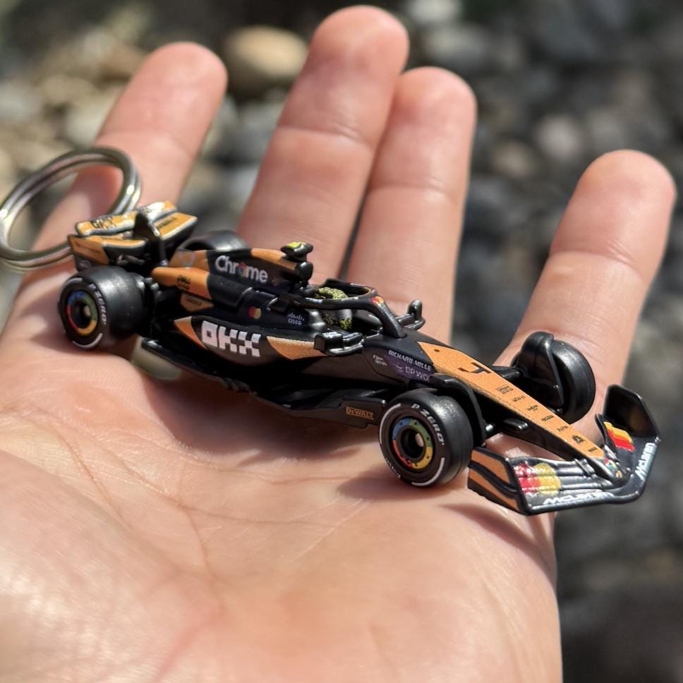Mclaren F1 Team Keychain: Orange Chrome Race Car Charm - Etsy