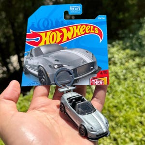 Miata Keychain, Grey Mazda MX-5 Accessory, Miata Keyring, Miata Charms